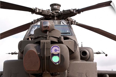 An AH-64D Apache helicopter of the Royal Air Force