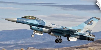 An F-16A Fighting Falcon of the famous US Navy TOPGUN Naval Fighter Weapons School