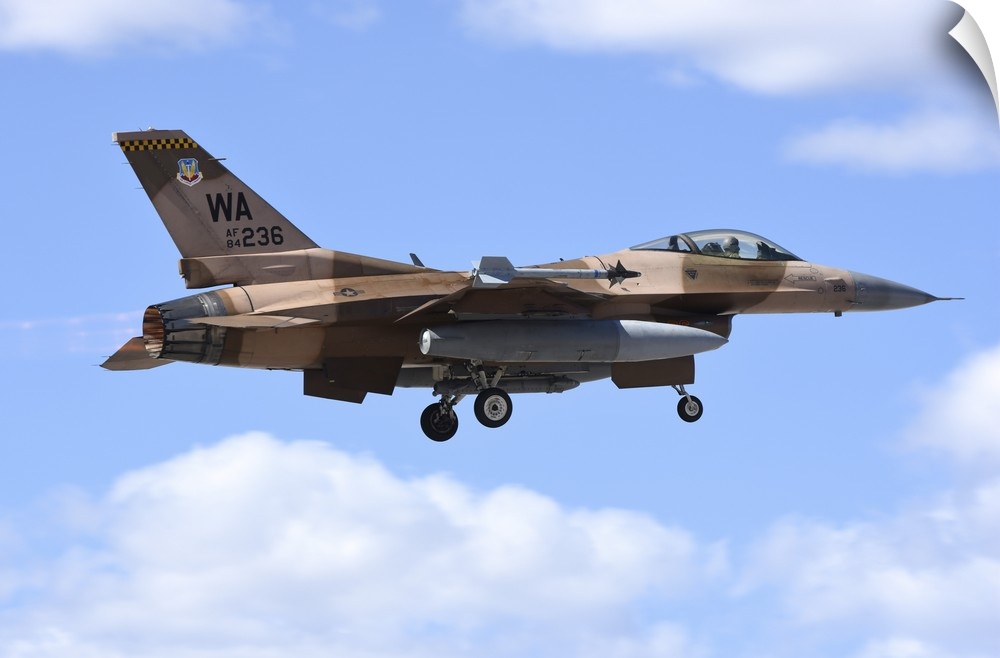An F-16C Fighting Falcon from 64th Aggressor Squadron of U.S. Air Force.
