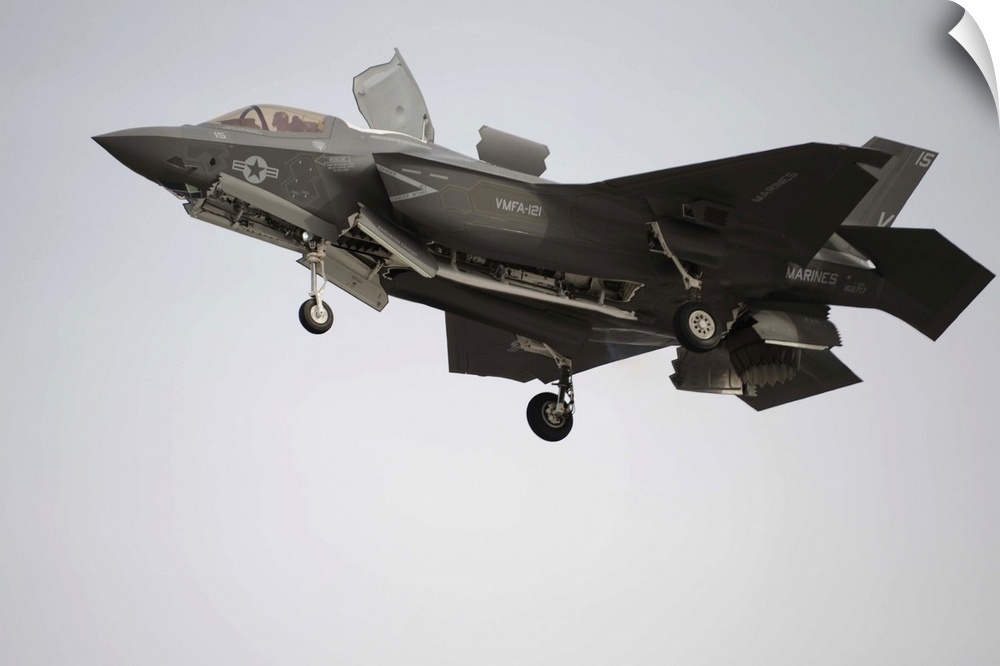 March 21, 2013 - An F-35B Lightning II Joint Strike Fighter prepares to make a vertical landing at Marine Corps Air Statio...