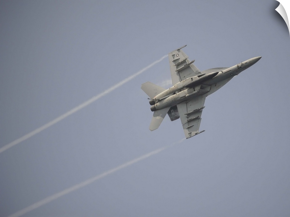 August 22, 2013 - An F/A-18E Super Hornet in flight over the Gulf of Oman.