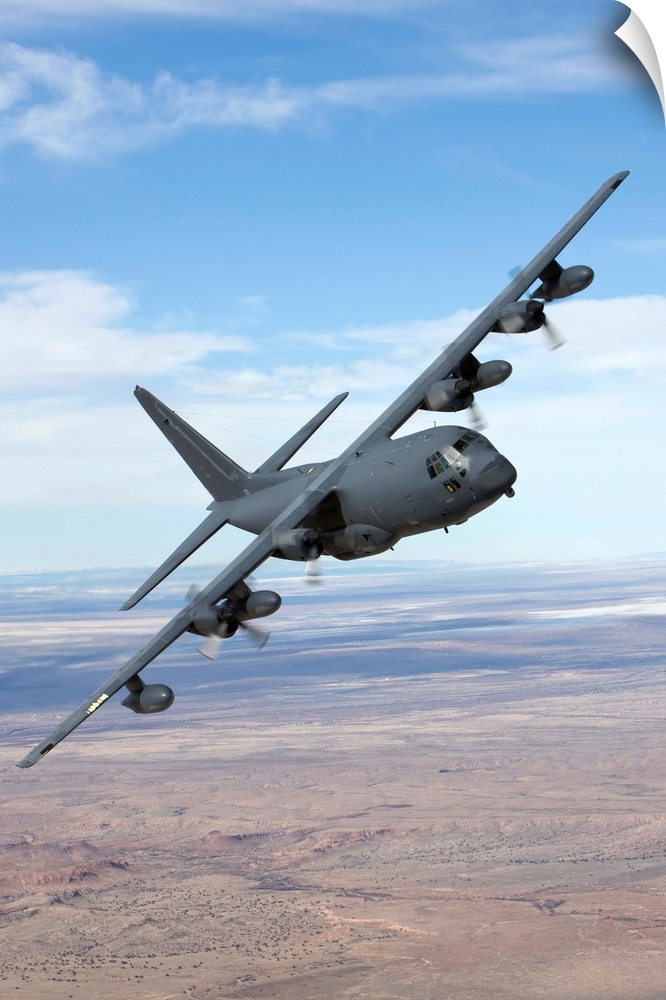 An MC-130 from the 550th Special Operations Squadron manuevers during a training mission out of Kirtland Air Force Base, N...
