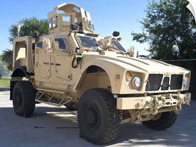 An Oshkosh M ATV Mine Resistant Ambush Protected all terrain vehicle