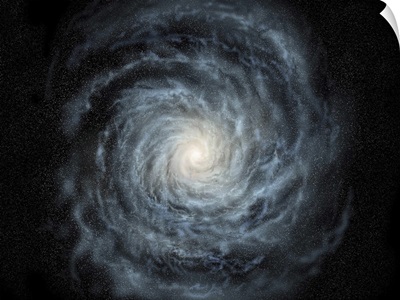 Artists concept of a face on view of our galaxy, the Milky Way