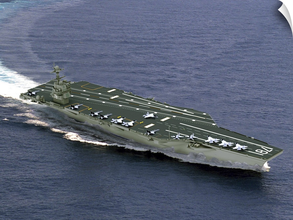 Artist's concept of CVN21 one of a new class of aircraft carriers