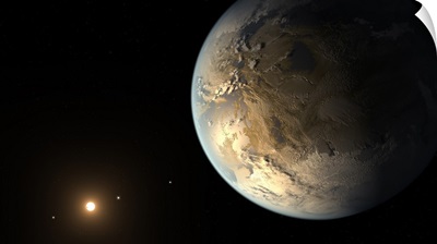 Artist's concept of Kepler-186f orbiting a distant star