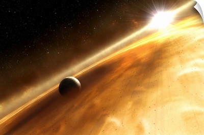 Artists concept of the star Fomalhaut and a Jupitertype planet
