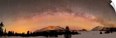 Aurora borealis and Milky Way over Yukon, Canada