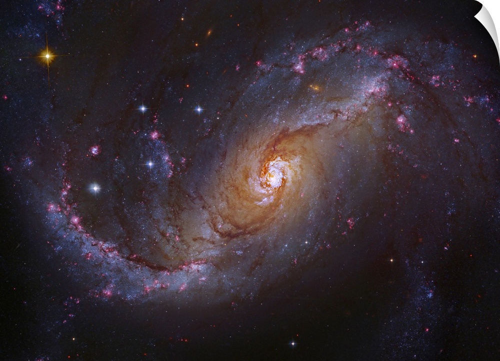 NGC 1672 is a prototypical barred spiral galaxy in the constellation Dorado, and differs from normal spiral galaxies in th...