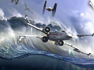 Battle on the Fictional Ocean Planet of Kamino