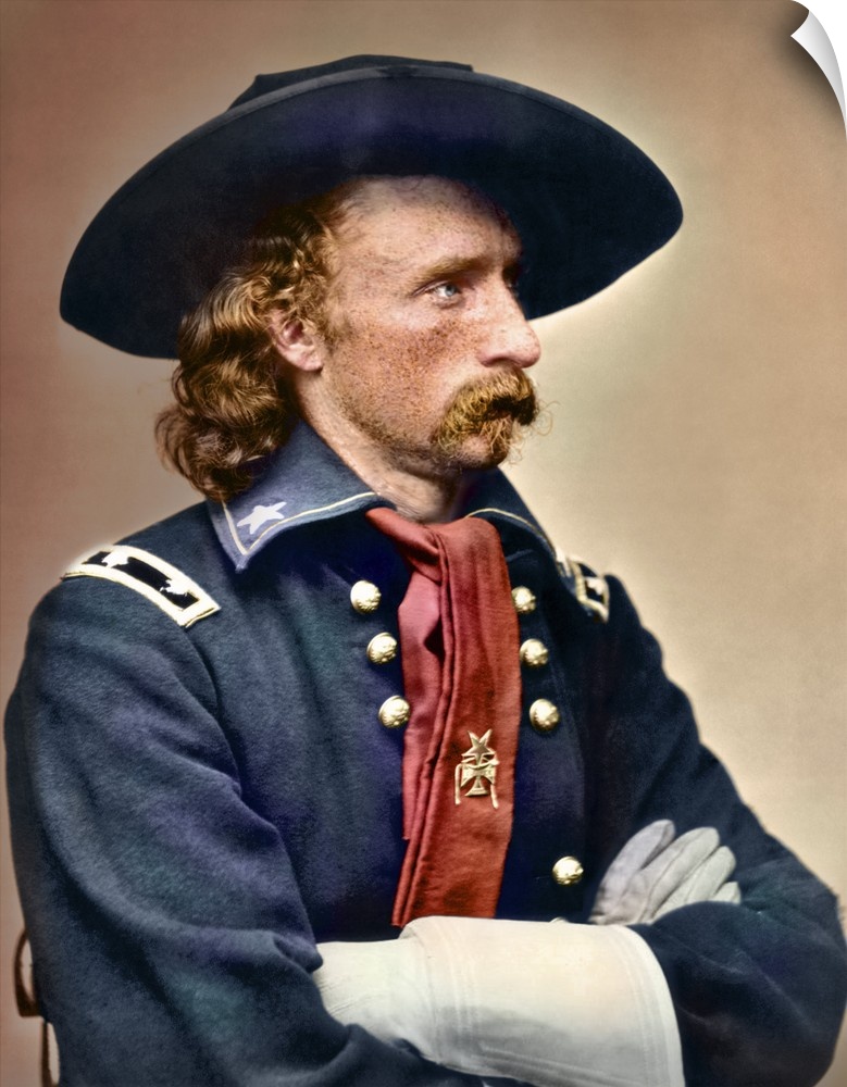 Civil War portrait of General George Armstrong Custer.