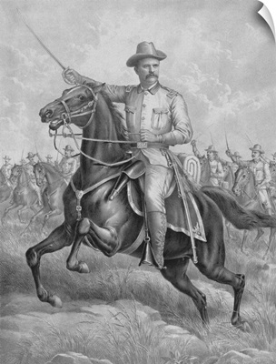 Colonel Theodore Roosevelt on horseback