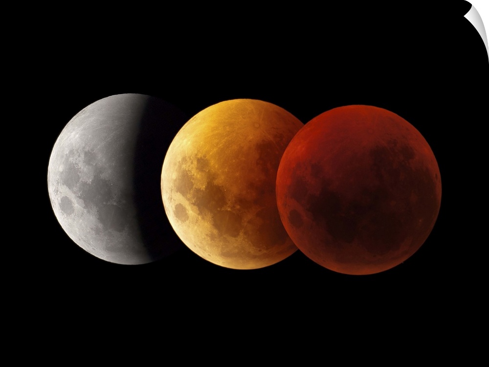 Composite image of lunar eclipse, Victoria, Australia.