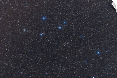 Delphinus constellation on a hazy night