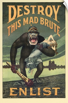 Destroy This Mad Brute propaganda poster