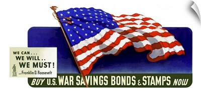Digitally restored vector war propaganda poster. Buy U.S. War Savings Bonds