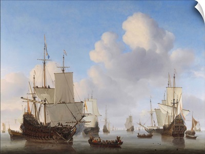 Dutch Ships in a Calm, by Willem van de Velde