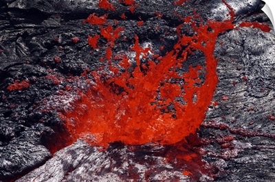Erta Ale fountaining lava lake Danakil Depression Ethiopia