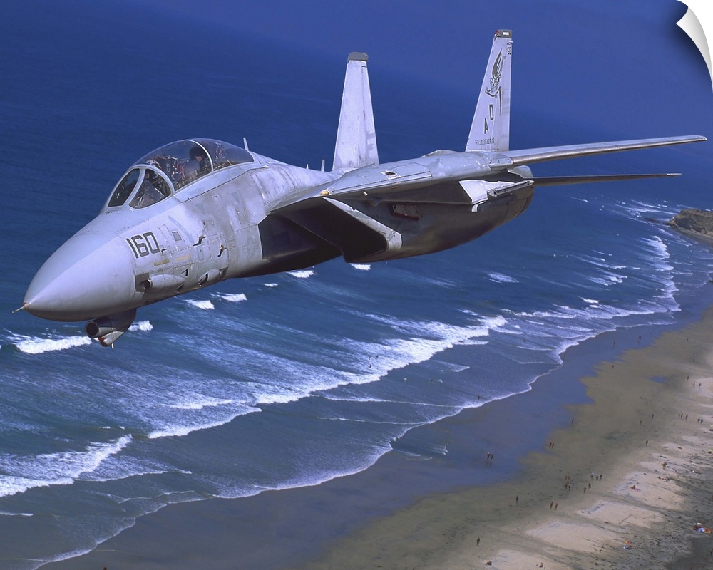 F-14 Tomcat flying over San Diego, California.