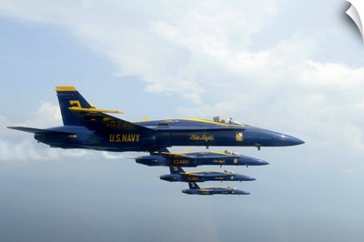 F/A-18 Hornets from the U.S. Navy Blue Angels team