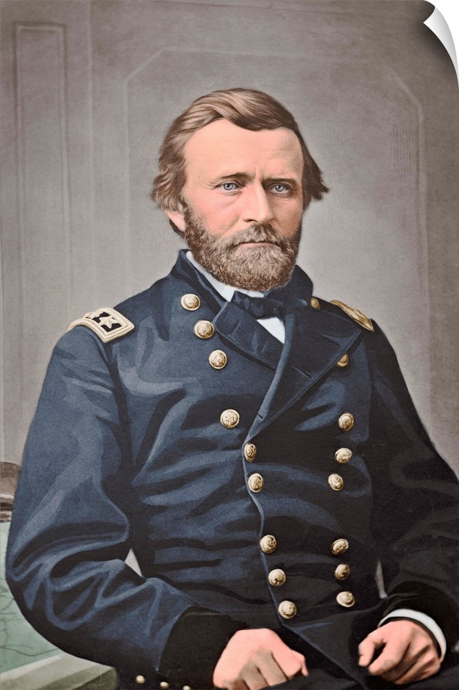 General Ulysses S. Grant of the Union Army.  This photo has been digitally restored and colorized.