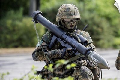 German Army Soldier With A Bazooka