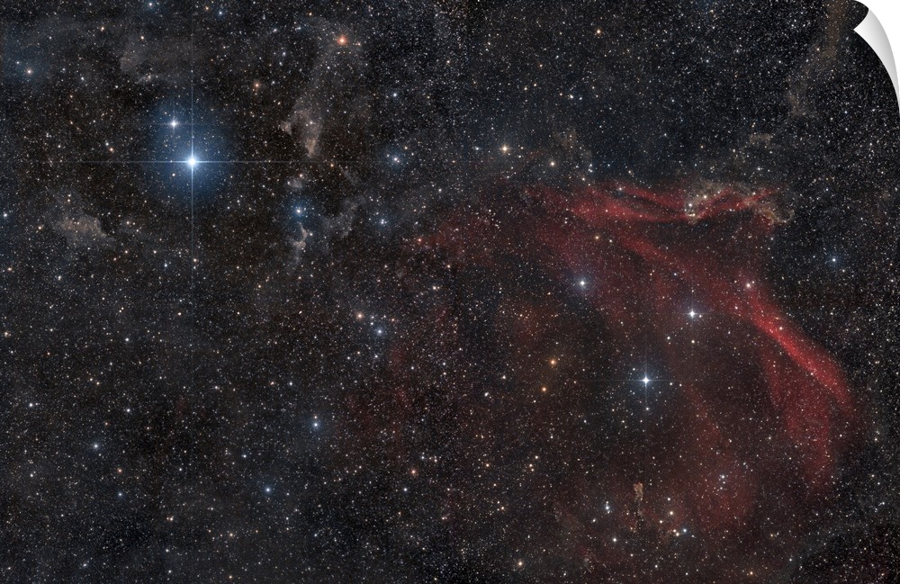 Glowing and reflecting nebulosity of dust and gas in the constellation of Lacerta.