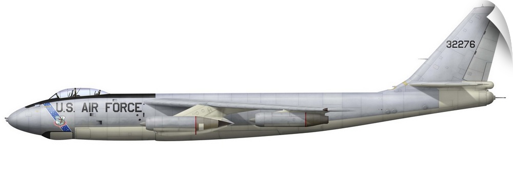 Illustration of a Boeing B-47E Stratojet, 22nd Bombardment Wing. Delivered to 303rd Bombardment Wing, Davis-Monthan Air Fo...