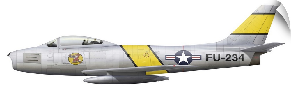 Illustration of a North American F-86F Sabre.