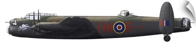 Illustration of a World War II era Avro Lancaster bomber