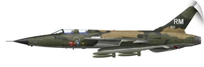 Illustration of an F-105F Thunderchief fighter-bomber