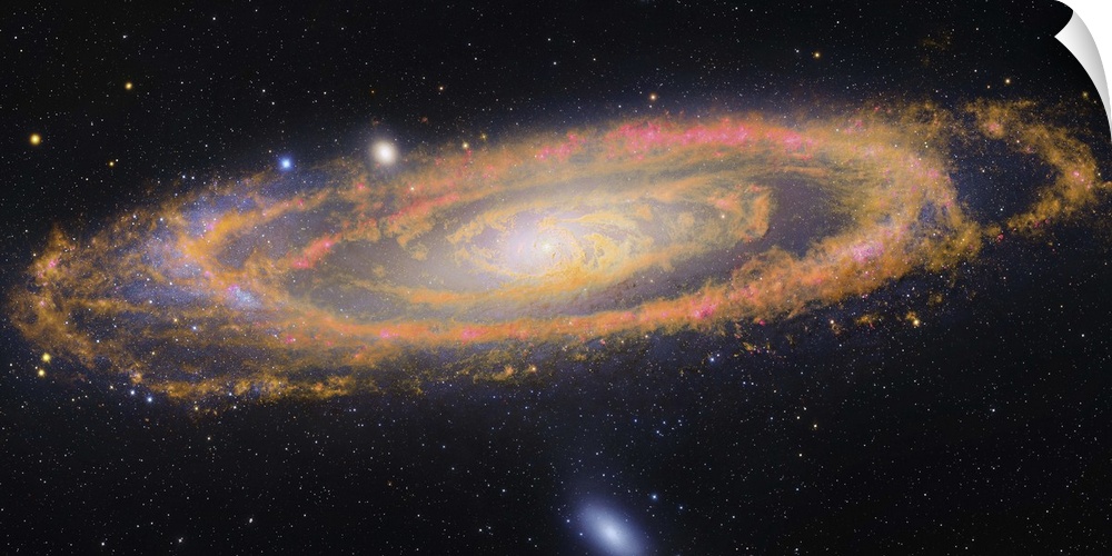 Infrared image of the Andromeda Galaxy, also known as Messier 31 or NGC 224.
