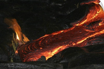 Kilauea Pahoehoe lava flow Big Island Hawaii