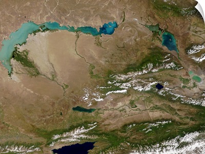 Lake Balkhash in eastern Kazakhstan