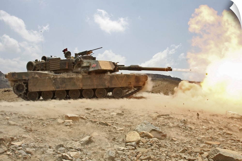 March 30, 2010 - Marines bombard through a live fire range using M1A1 Abrams tanks alongside the French Foreign Legion's E...