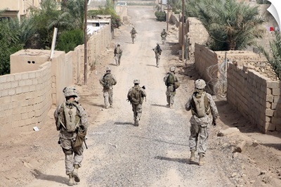 Marines patrol the streets of Iraq