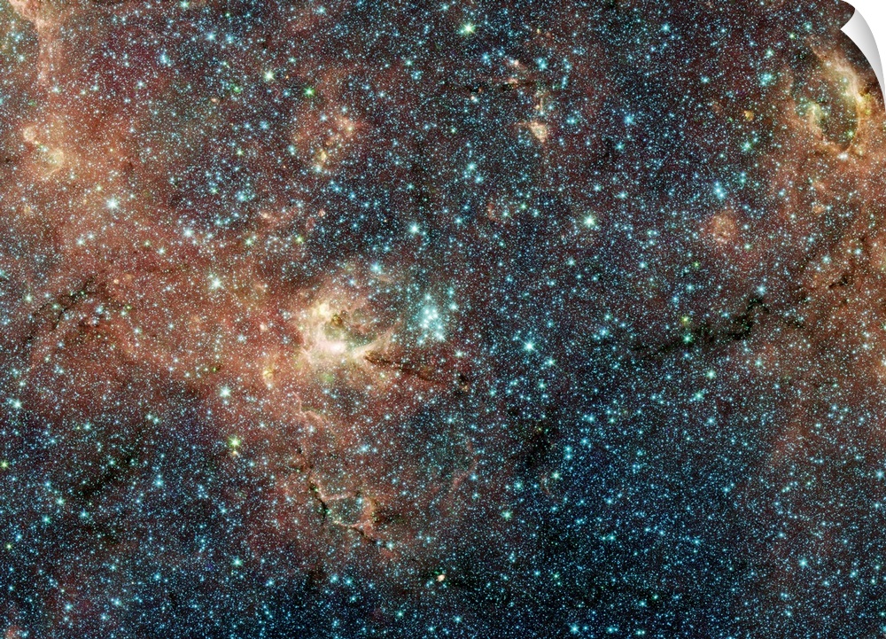 Thousands of bright stars glowing in outer space.