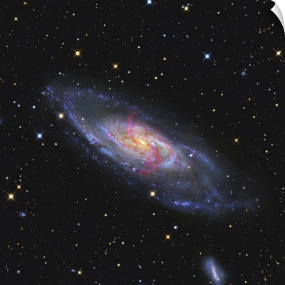 Messier 106 a spiral galaxy with an active supermassive black hole