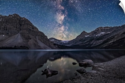 Milky Way, Bow Glacier At The End Of Bow Lake, Banff National Park, Canada