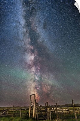 Milky Way over an old ranch corral