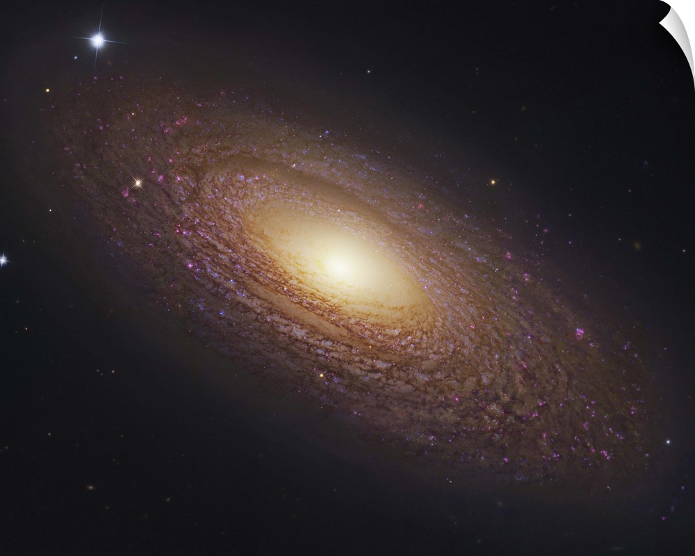 NGC 2841, spiral galaxy in Ursa Major. NGC 2841 is a compact flocculent spiral galaxy, a member of the nearby Leo cloud.