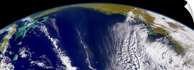Oblique Bermudas eye view of the United States east coast