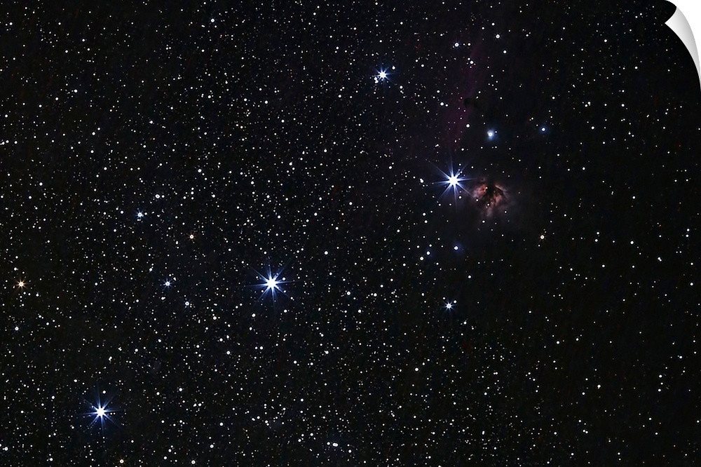 Orion's Belt, Horsehead Nebula and Flame Nebula.