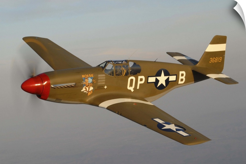 P-51C Mustang flying over Chino, California.