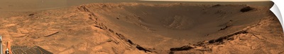 Panoramic view of Mars showing the Endurance Crater