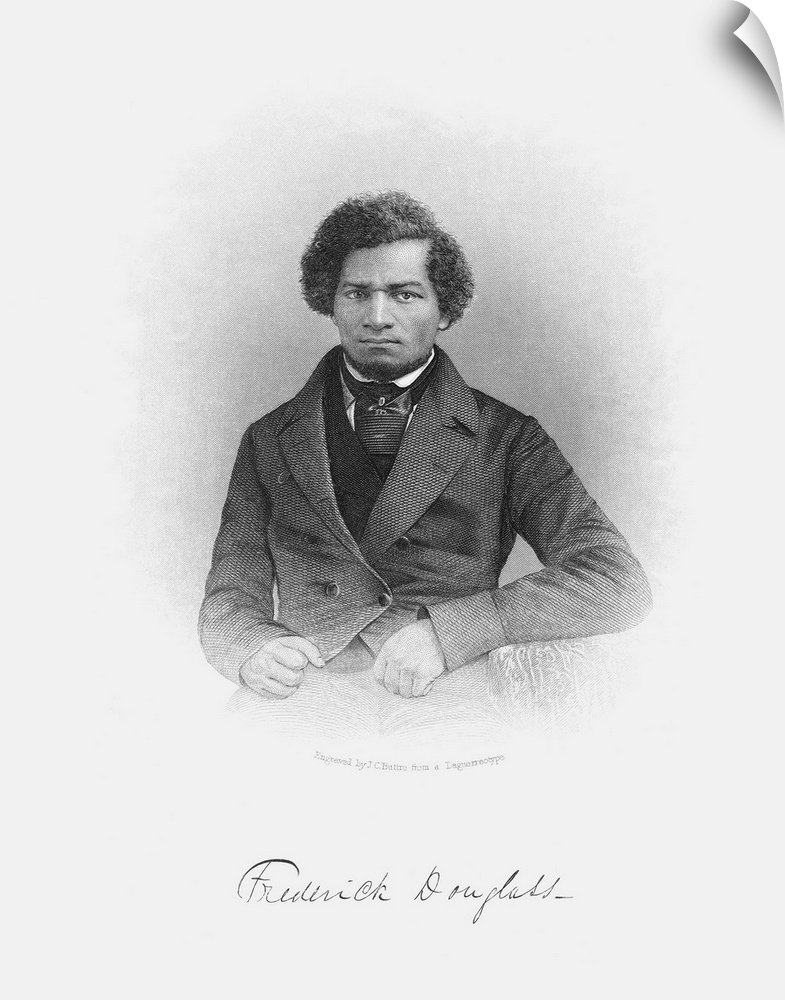 Portrait of Frederick Douglass, a renowned American activist, social reformer, author and orator, during his younger days....