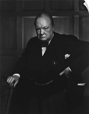Portrait Of Sir Winston Churchill At The Canadian Parliament In December 1941