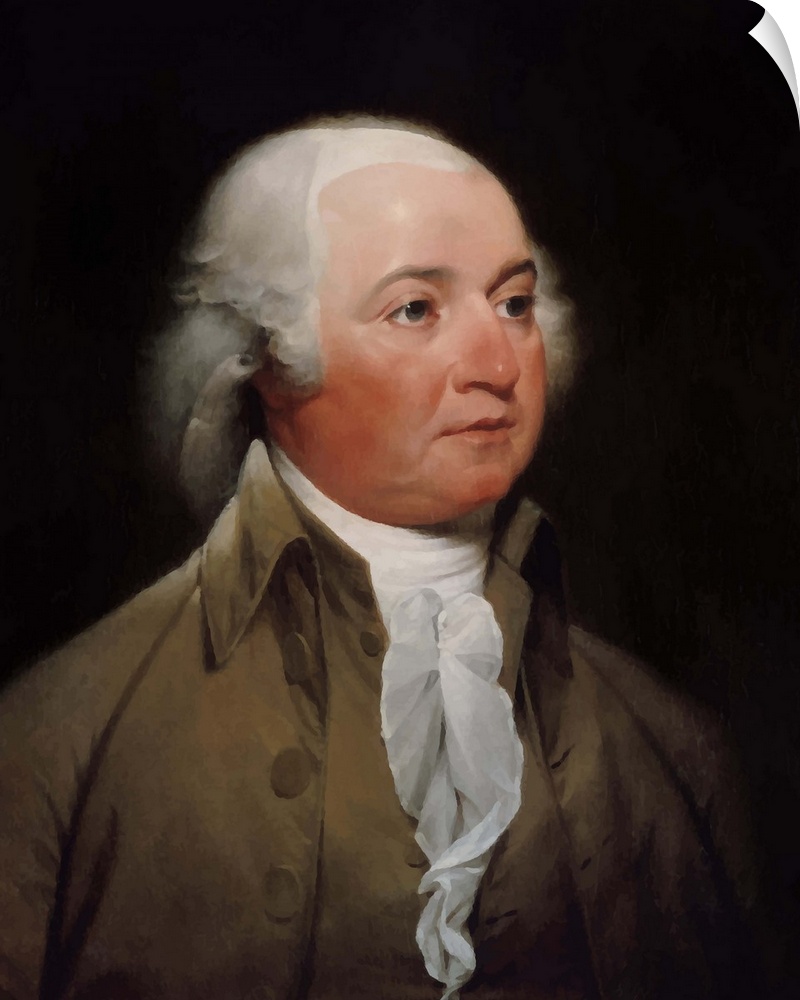 Digitally restored American history painting of President John Adams..