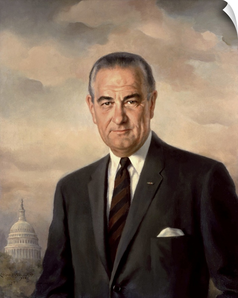 Presidential portait of Lyndon Baines Johnson.