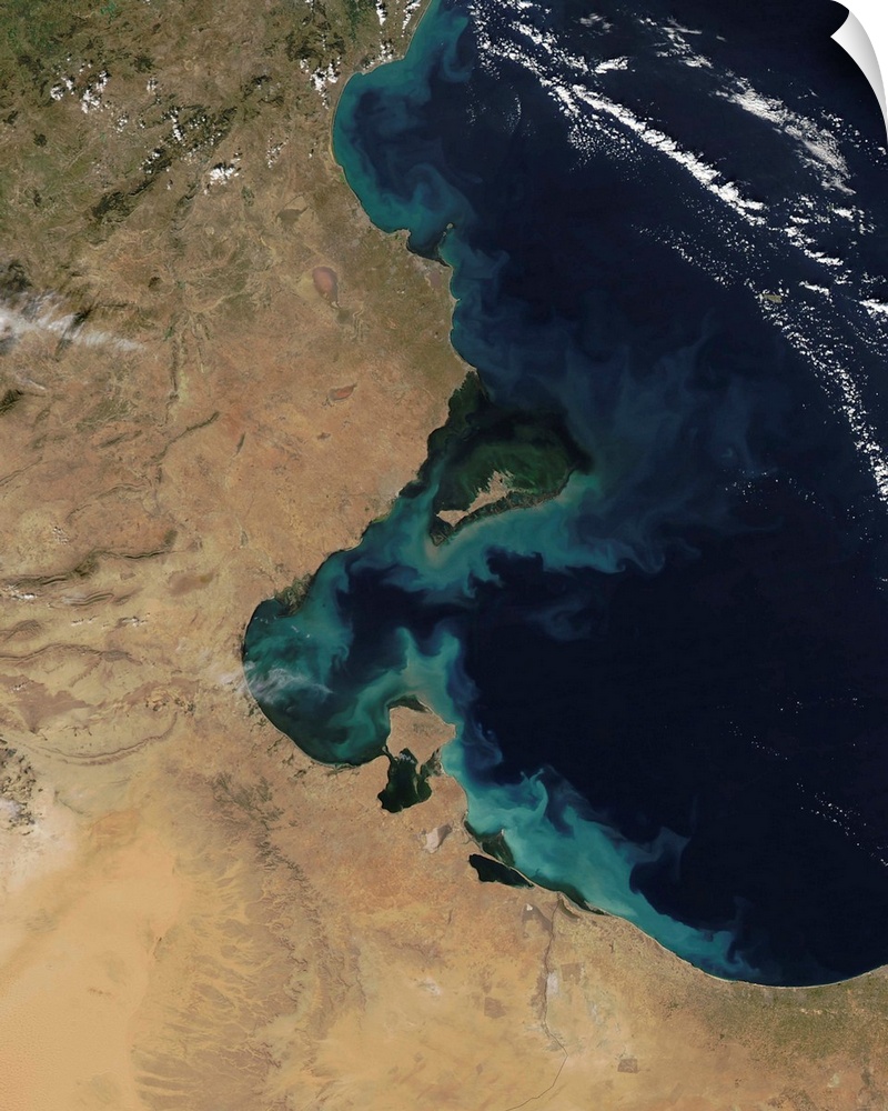 Resuspended sediment off the coast of Tunisia